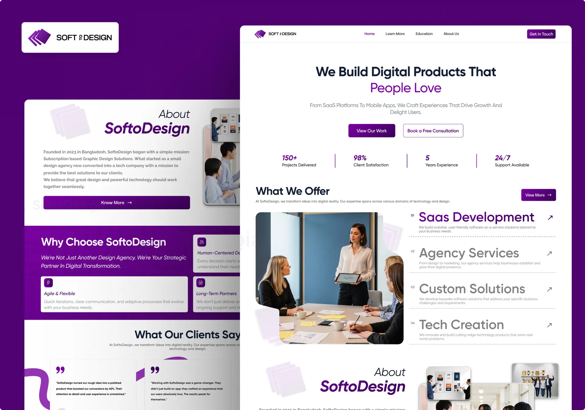 SoftoDesign — Digital Agency Website Design